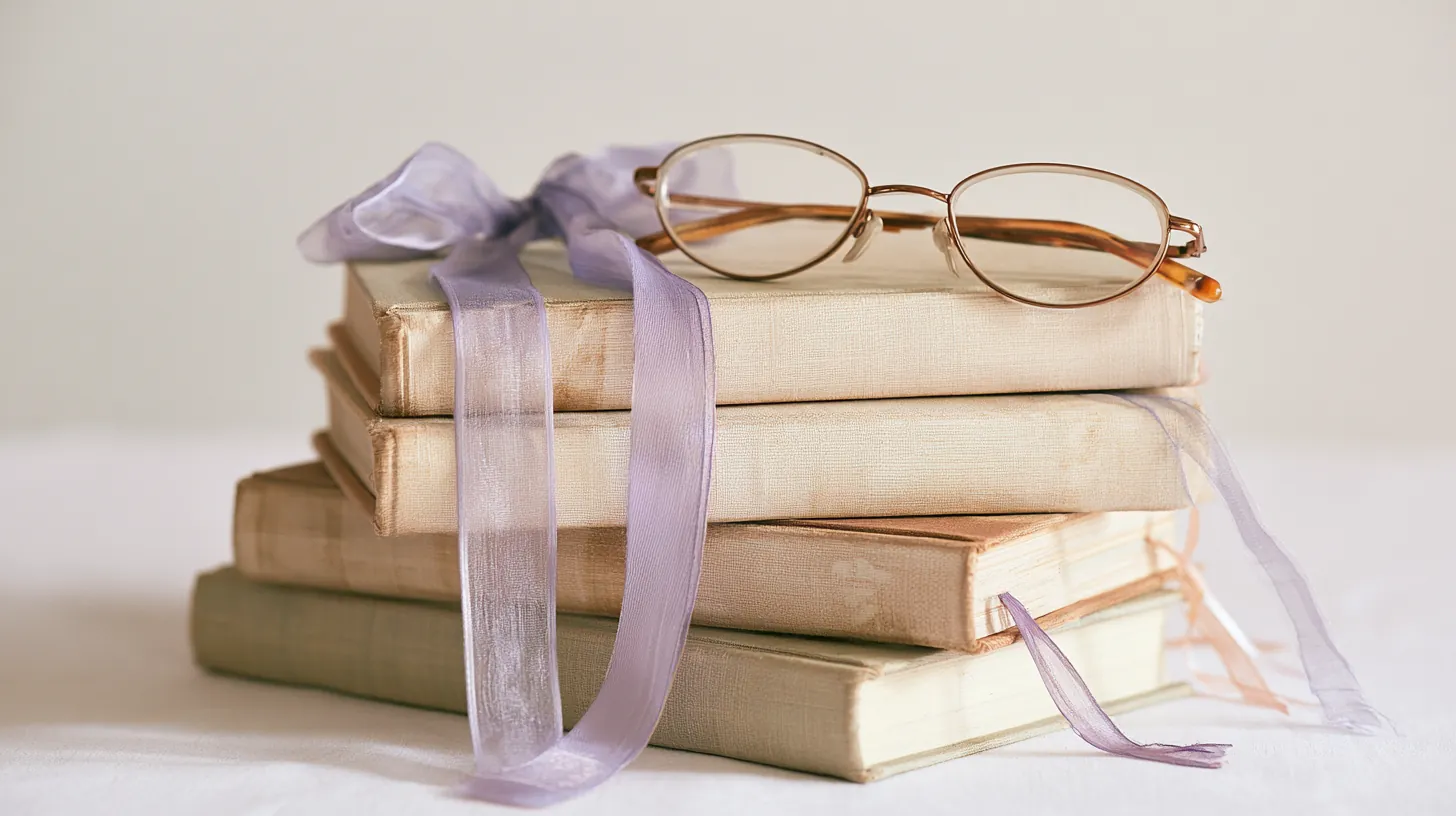 Stack of hardcover books with reading glasses representing the Uplyft Capital loan glossary